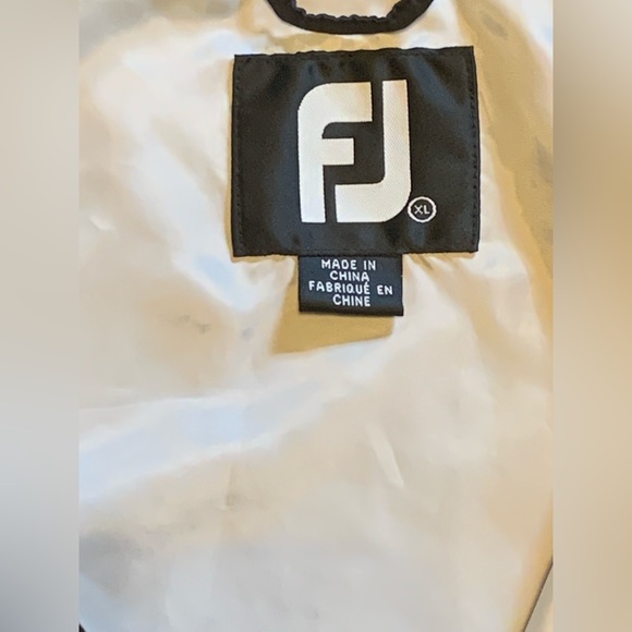 FootJoy Jacket Size XL Black & Gray Half Zip Windbreaker Golf Pullover - Picture 7 of 7